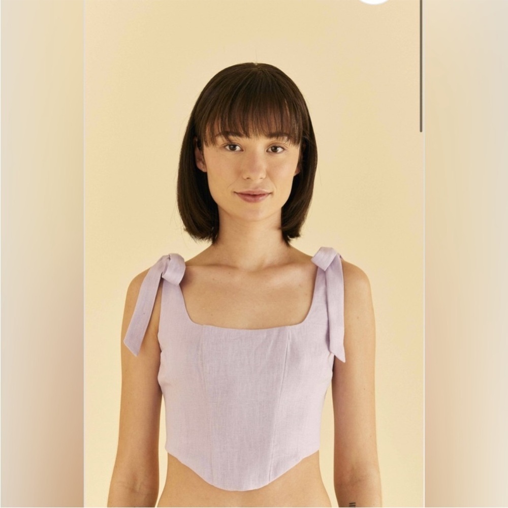 FARM Rio Lilac Corset Top Lilac Size L - Picture 5 of 11